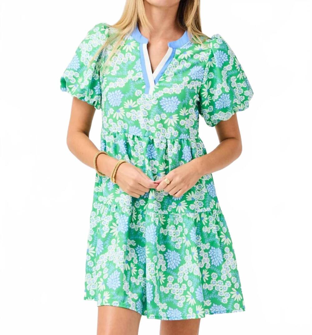NEW MARY SQUARE kinsley mini dress in daisy chain green